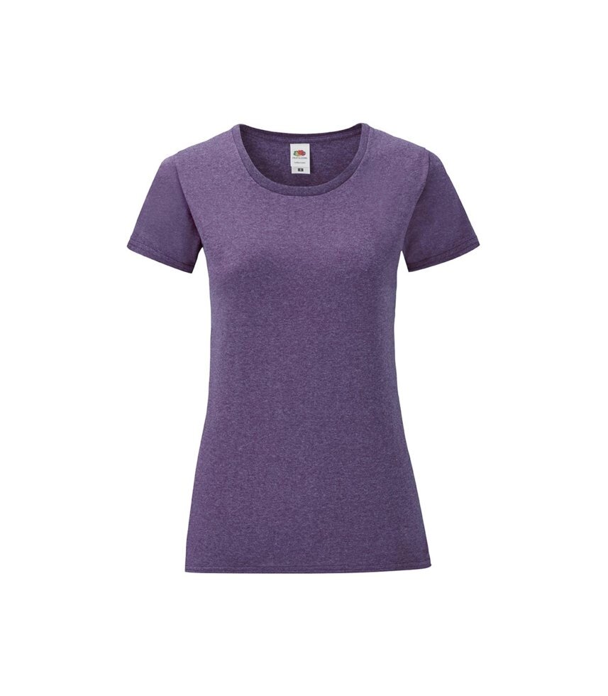 Жіноча футболка однотонна фіолетова меланж 432-НР від компанії Інтернет-магазин молодіжного одягу "Bagsmen" - фото 1