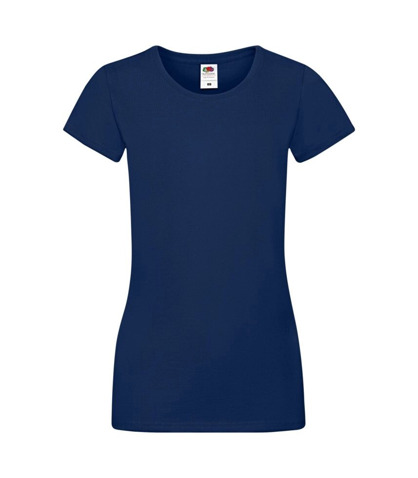 Жіноча футболка однотонна темно синя 414-32 від компанії Інтернет-магазин молодіжного одягу "Bagsmen" - фото 1
