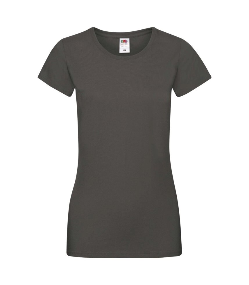 Жіноча футболка однотонна темно-сіра 414-GL від компанії Інтернет-магазин молодіжного одягу "Bagsmen" - фото 1