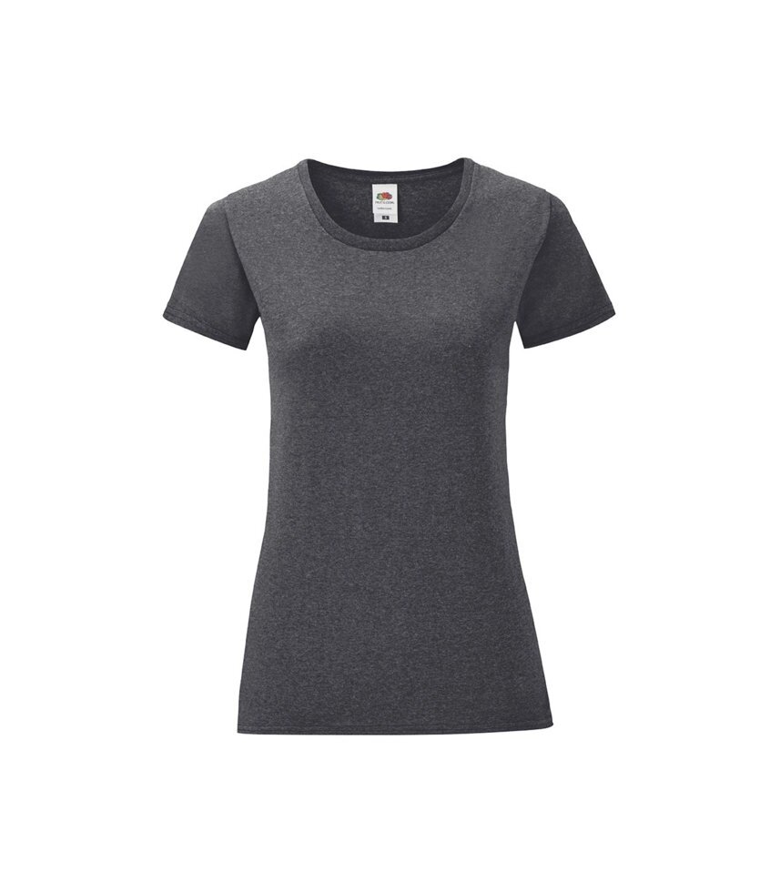 Жіноча футболка однотонна темно-сіра меланж 432-HD від компанії Інтернет-магазин молодіжного одягу "Bagsmen" - фото 1