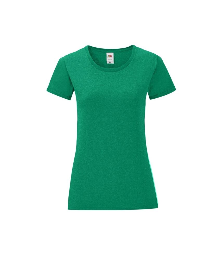 Жіноча футболка однотонна зелена меланж 432-RX від компанії Інтернет-магазин молодіжного одягу "Bagsmen" - фото 1
