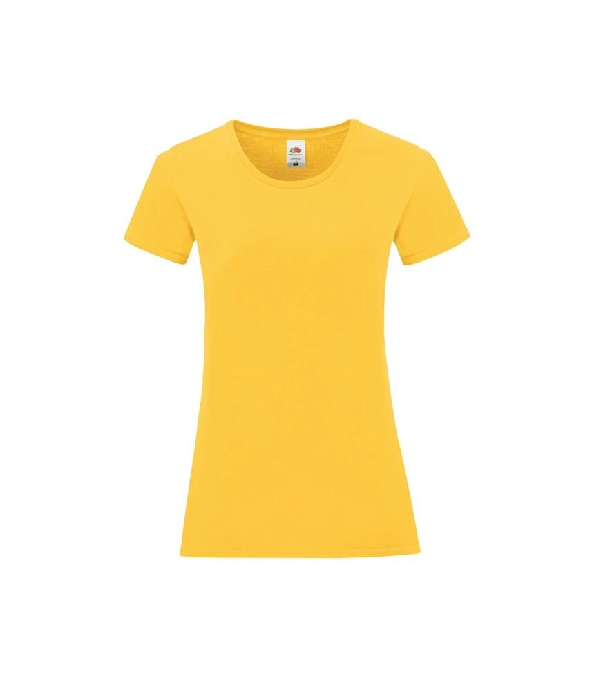 Жіноча футболка однотонна жовта 432-34 від компанії Інтернет-магазин молодіжного одягу "Bagsmen" - фото 1