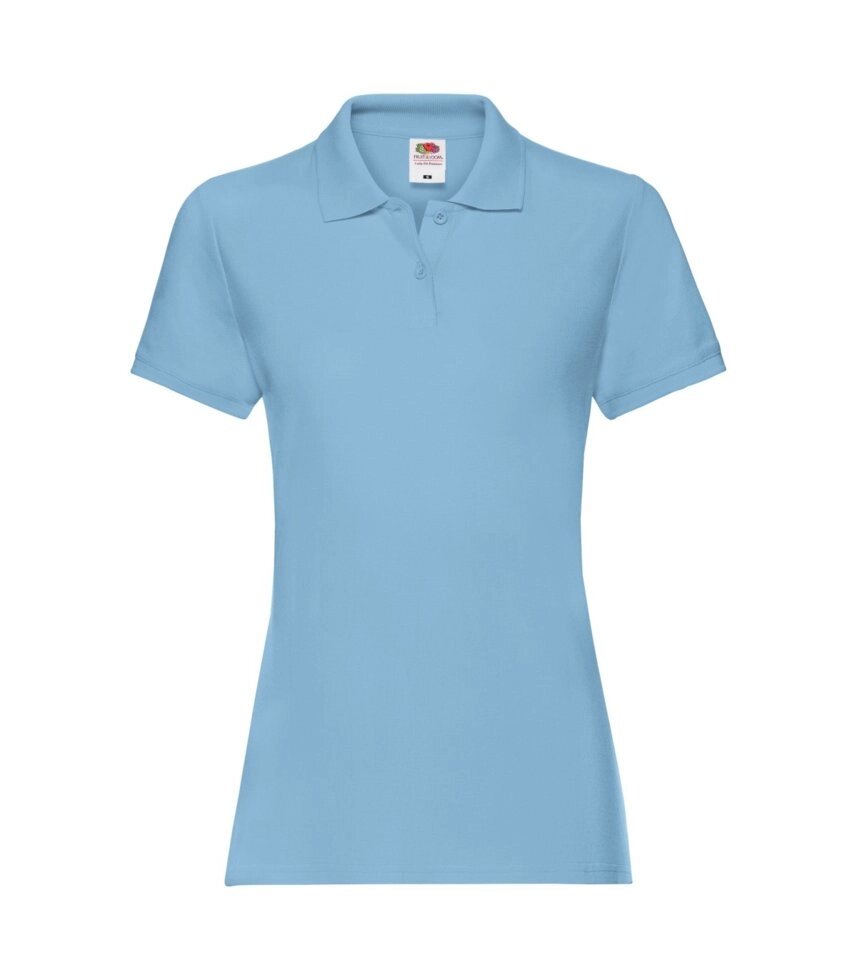 Жіноча футболка поло бавовна блакитна 030-YT від компанії Інтернет-магазин молодіжного одягу "Bagsmen" - фото 1