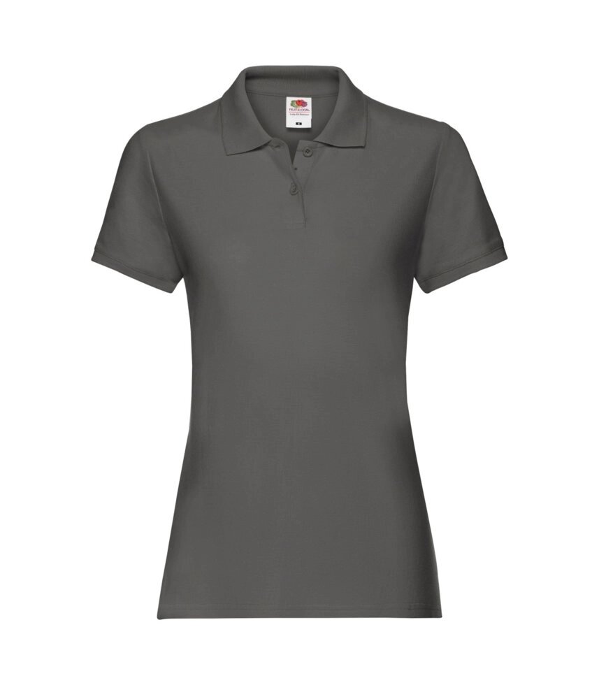 Жіноча футболка поло бавовна темно-сіра 030-GL від компанії Інтернет-магазин молодіжного одягу "Bagsmen" - фото 1