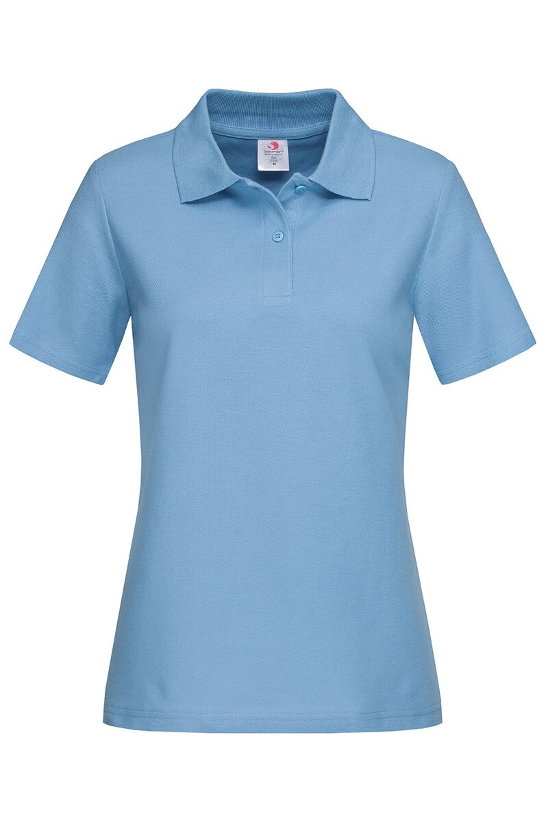 Жіноча футболка поло блакитна Polo Women від компанії Інтернет-магазин молодіжного одягу "Bagsmen" - фото 1