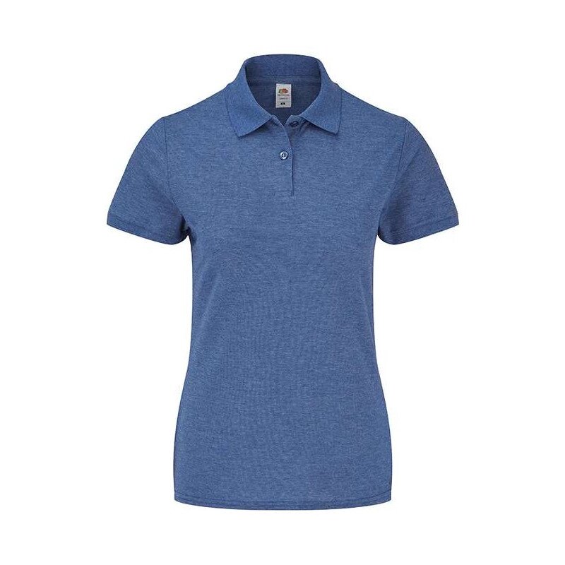 Жіноча футболка поло синя меланж 212-Р6 від компанії Інтернет-магазин молодіжного одягу "Bagsmen" - фото 1