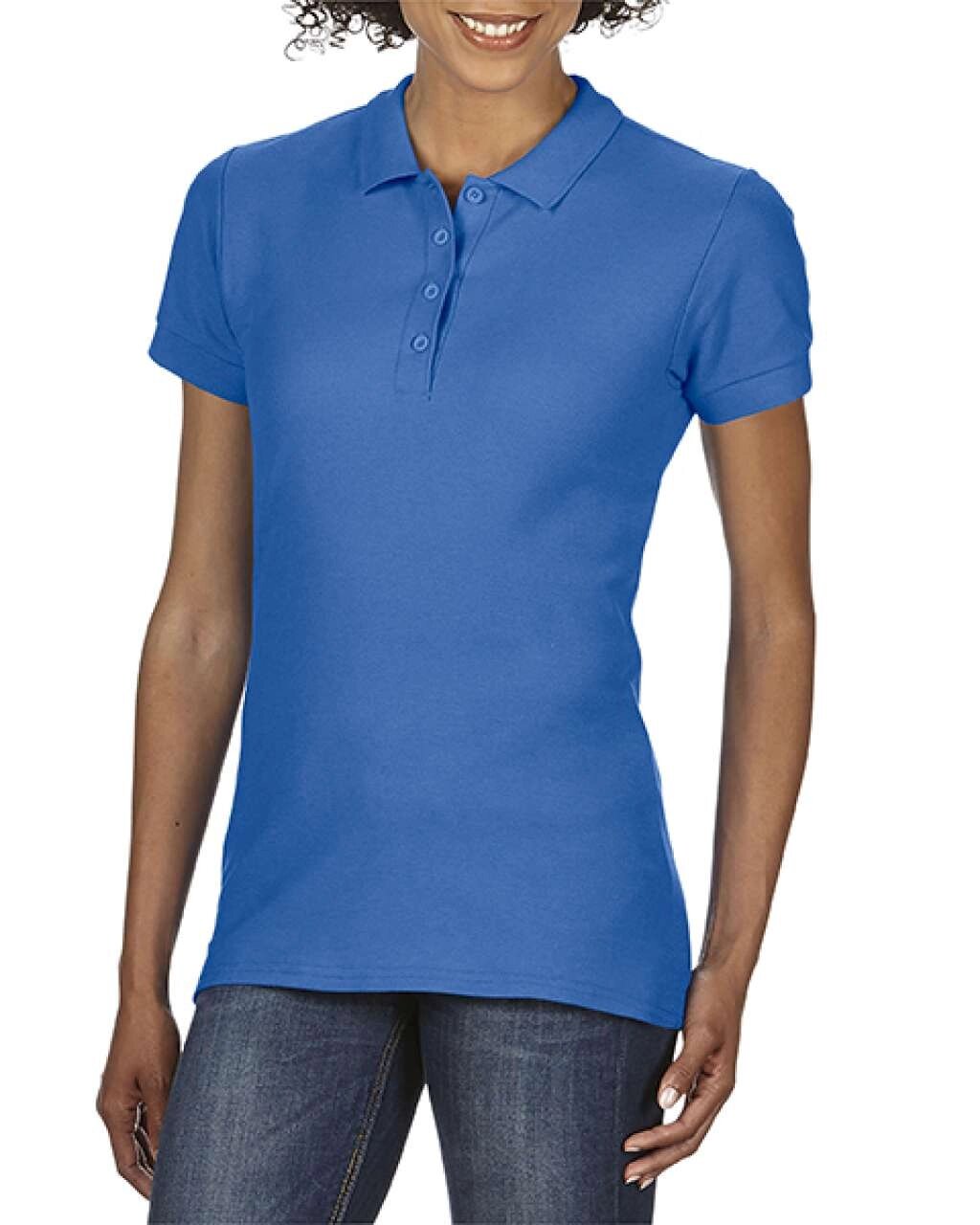Жіноча футболка поло синя Softstyle від компанії Інтернет-магазин молодіжного одягу "Bagsmen" - фото 1