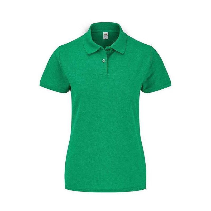 Жіноча футболка поло зелена меланж 212-РХ від компанії Інтернет-магазин молодіжного одягу "Bagsmen" - фото 1