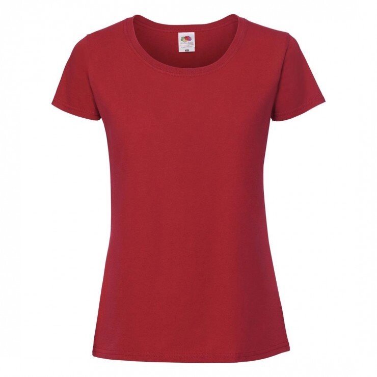 Жіноча футболка щільна червона 424-40 від компанії Інтернет-магазин молодіжного одягу "Bagsmen" - фото 1