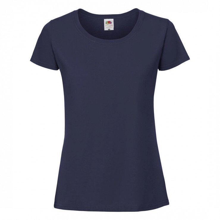Жіноча футболка щільна темно синя 424-32 від компанії Інтернет-магазин молодіжного одягу "Bagsmen" - фото 1