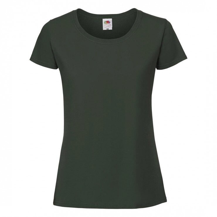Жіноча футболка щільна темно-зелена 424-38 від компанії Інтернет-магазин молодіжного одягу "Bagsmen" - фото 1