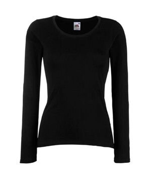 Жіноча футболка з довгим рукавом чорна 404-36 від компанії Інтернет-магазин молодіжного одягу "Bagsmen" - фото 1