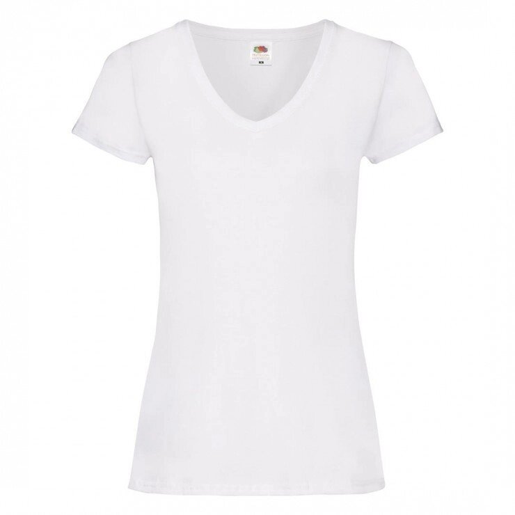 Жіноча футболка з V-подібним вирізом біла 444-30 від компанії Інтернет-магазин молодіжного одягу "Bagsmen" - фото 1