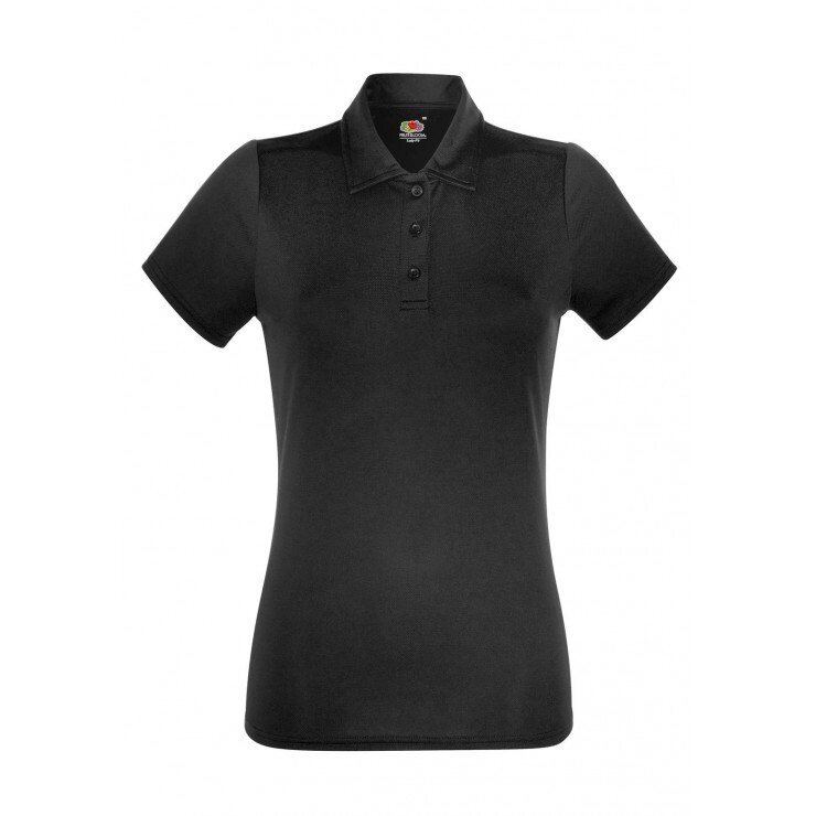 Жіноча спортивна футболка поло чорна 040-36 від компанії Інтернет-магазин молодіжного одягу "Bagsmen" - фото 1