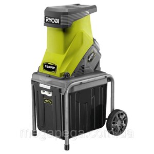 Електричний подрібнювач садових відходів 2500W, RYOBI RSH2545B, максимальний діаметр гілок 45 мм