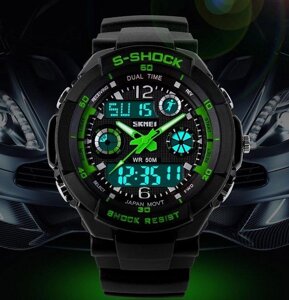 Чоловічий гумовий годинник S-Shock водонепроникний