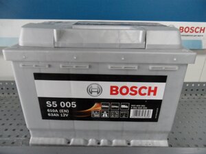 Автомобільний акумулятор BOSCH 0092S50050 S5 63Ah-АКБ.
