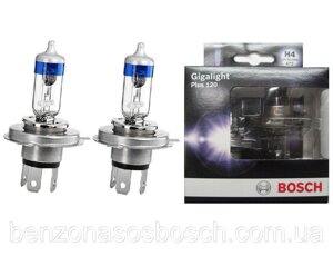 Автомобільні Лампочки Bosch H4 Gigalight +120 комплект 2шт