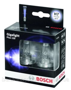 Автомобільні Лампочки Bosch h7 +120 комплект 2шт