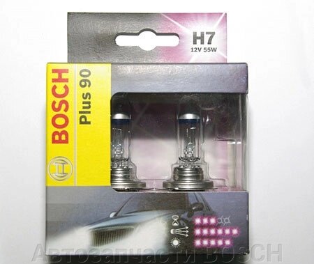 Автомобільні Лампочки H7, комплект 2шт Bosch +90, 1 987 301 075 - опт