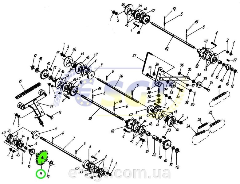 ANERAページ Шестерня z49 на привод сортировочного стола Анна Z-644 (8004638
