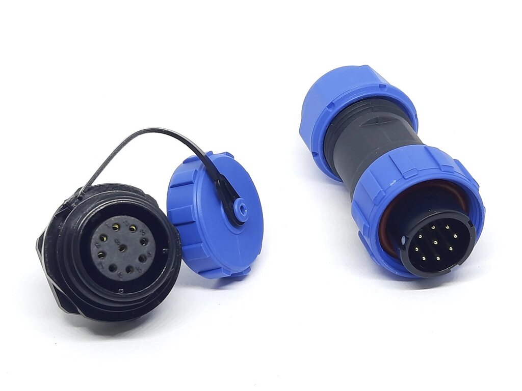 Герметичний роз'єм EKYK SP17, 9 pin, IP68 комплект від компанії Кладова Майстра на Закупка - фото 1