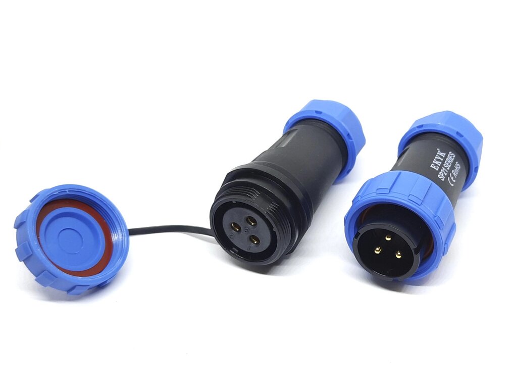 Герметичний роз'єм EKYK SP21(SD21) стикувальний 3Pin 3 контакту, IP68 від компанії Кладова Майстра на Закупка - фото 1