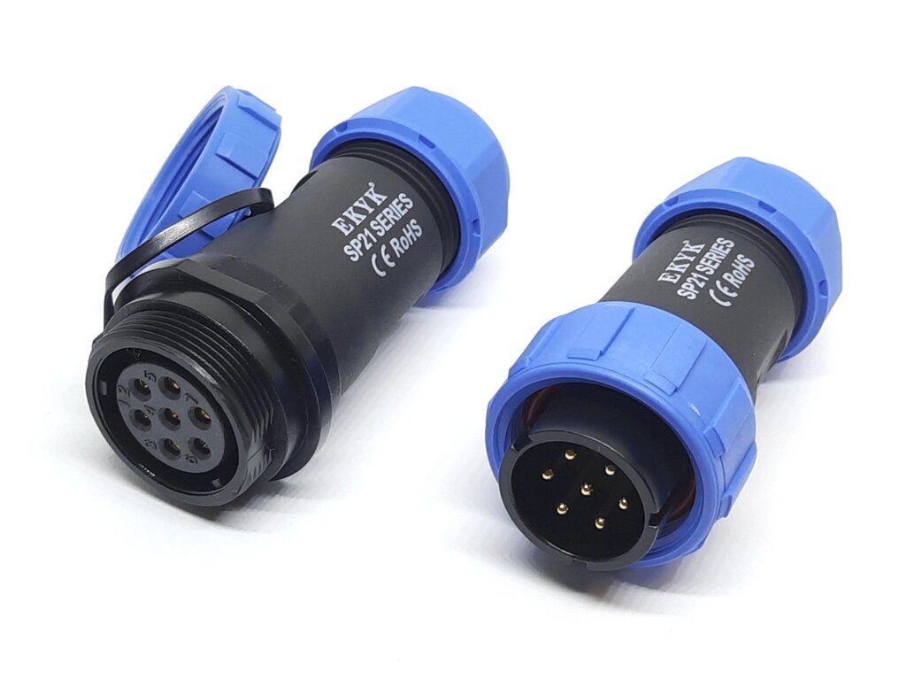 Герметичний роз'єм EKYK SP21(SD21) стикувальний 7Pin 7 контактів, IP68 від компанії Кладова Майстра на Закупка - фото 1