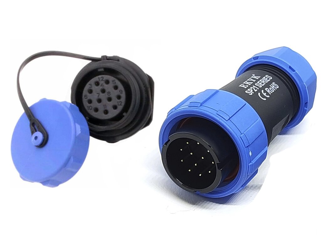 Герметичний роз'єм із захистом IP68 серії EKYK SP21 12Pin 12 контактів від компанії Кладова Майстра на Закупка - фото 1
