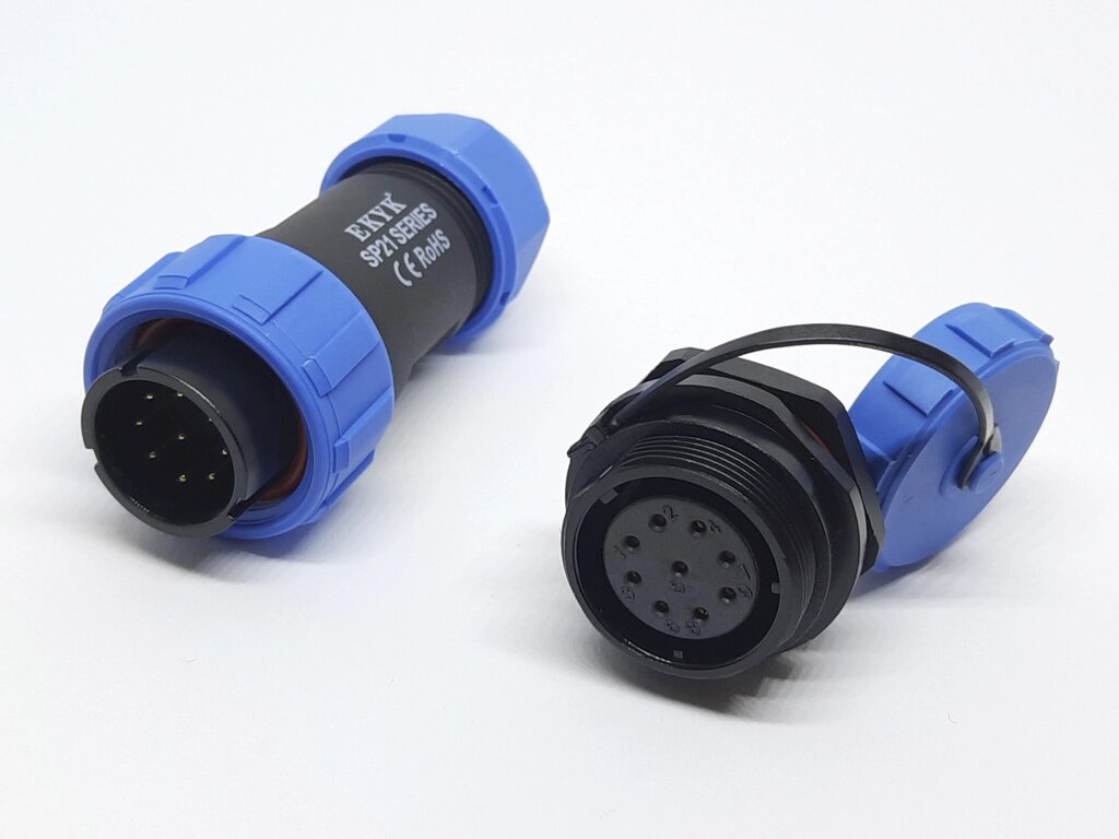 Герметичний роз'єм із захистом IP68 серії EKYK SP21 9Pin 9 контактів від компанії Кладова Майстра на Закупка - фото 1