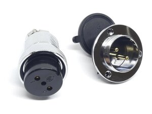 Роз'єм GX30-2pin комплект (Гніздо з фланцем + штекер) в Одеській області от компании Кладовая мастера на Закупка