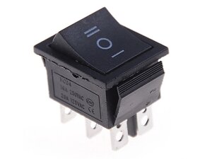 Перемикач KCD4-203-C0-B/6P чорний, on-off-on 1 положення без фіксації під отвір 29x22 мм в Одеській області від компанії Кладовая мастера на Закупка