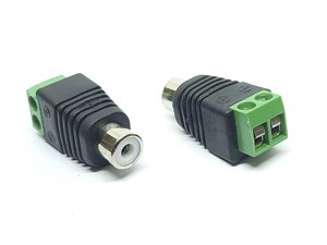 Роз'єм RCA (тюльпан) гніздо з клемною колодкою під гвинти