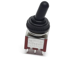 Тумблер герметичний MTS-212W червоний без фіксації двополюсний в Одеській області от компании Кладовая мастера на Закупка