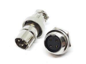 Роз'єм 16MF-4 контакти (4 pin) пара (Гніздо + штекер) в Одеській області від компанії Кладовая мастера на Закупка