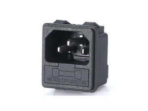 Гніздо живлення AC-02 250В стальні контакти з тримачем запобіжника в Одеській області від компанії Кладовая мастера на Закупка