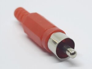 Роз'єм RCA (тюльпан) штекер червоний пластик в Одеській області от компании Кладовая мастера на Закупка