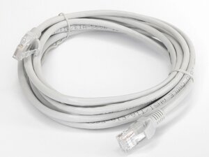 Патч-корд RJ-45 UTP CAT5e сірий 3 метри кабель LAN вита пара