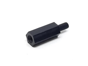 Нейлонова стійка M3x13+6 шестигранна чорна для плат в Одеській області от компании Кладовая мастера на Закупка