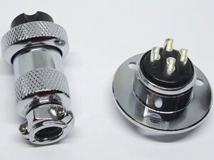 Роз'єм GX20-4pin комплект (Гніздо з фланцем + штекер) в Одеській області от компании Кладовая мастера на Закупка