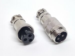 Роз'єм GX16-3 контакти з'єднувальний (3pin) пара в Одеській області от компании Кладовая мастера на Закупка