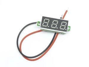 Цифровий вольтметр 0.28" 2.5-40В червоний