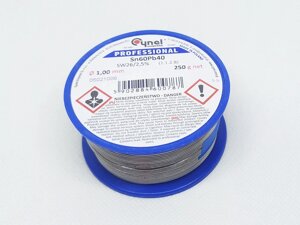 Припій з флюсом для пайки Cynel d-1mm котушка 250g