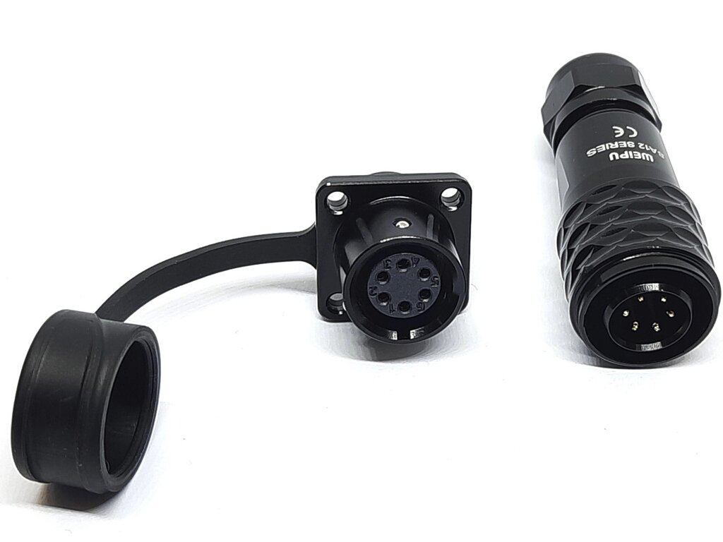 Роз'єм SA12-6P 6 контактів квадратний фланець пара від компанії Кладова Майстра на Закупка - фото 1