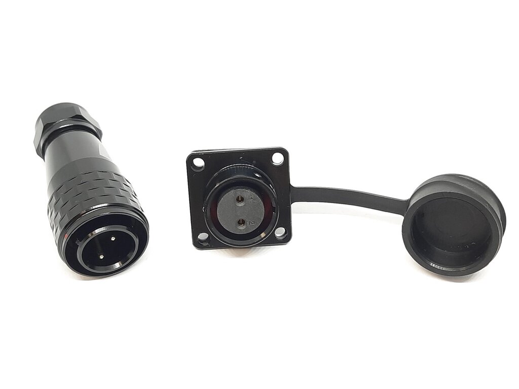 Роз'єм SA16-2P 2 контакти квадратний фланець пара від компанії Кладова Майстра на Закупка - фото 1