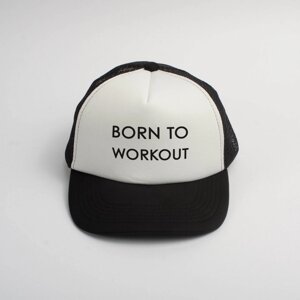 Кепка "Born to workout", Білий, англійська