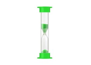 Пісочний годинник в безпечному пластиковому тубусі на 1 хвилину Зелений