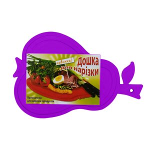 Дошка обробна пластикова для нарізування м'яса, риби, овочів і фруктів у формі груші (280х190 мм) Червоний