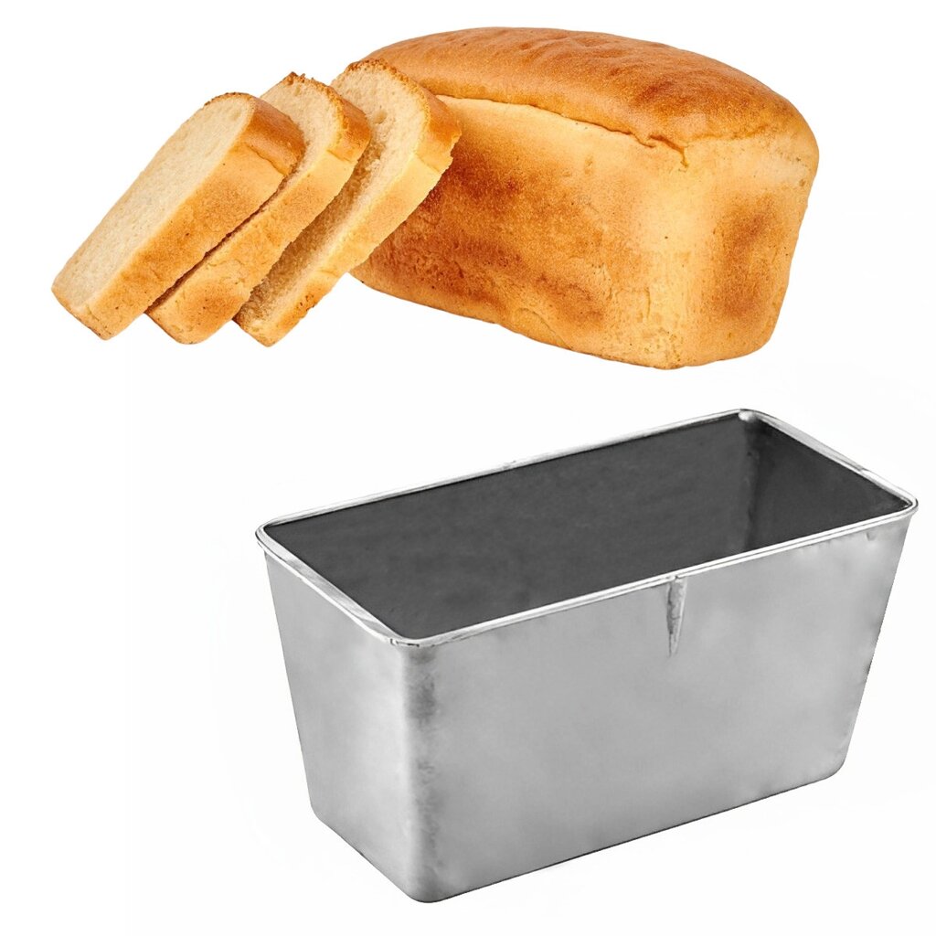 Форма хлібна посилена для випічки стандартного "соціального" хліба цеглинки Л7 алюміній Люкс від компанії ВсеСам - все для дому та саду - фото 1