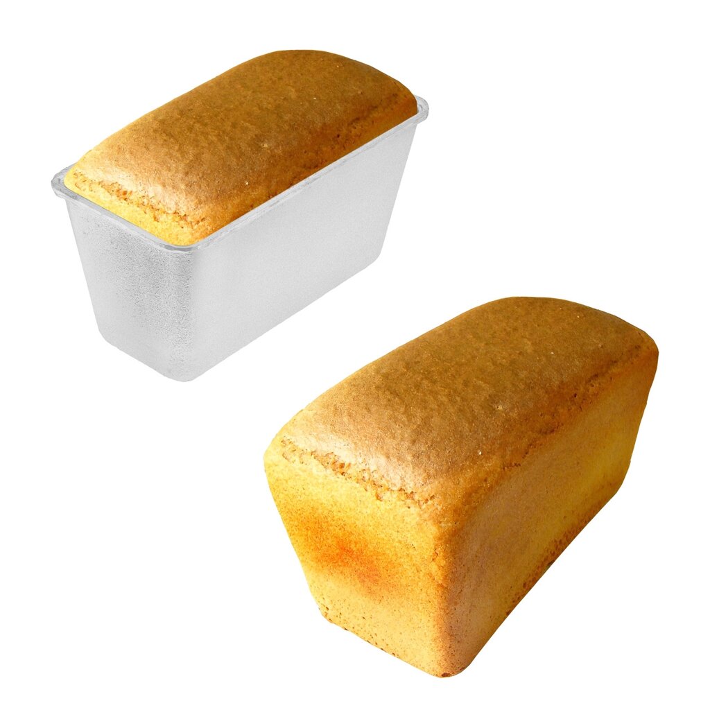Форма хлібна посилена для випікання хліба цеглинки Л6 алюміній (23.0х11.5х11.5 см) від компанії ВсеСам - все для дому та саду - фото 1